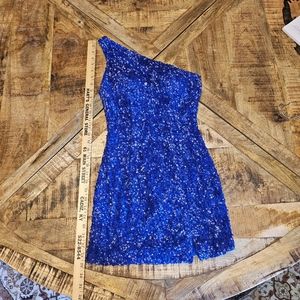 Sherri Hill royal Blue Sequin sz 2
